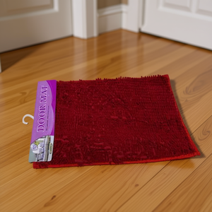 Tapis de porte en polyester tufté de couleur unie 40x60 cm, assortis et combinables, ALFOMBRA, lavable en machine pour usage domestique - Product Image 3