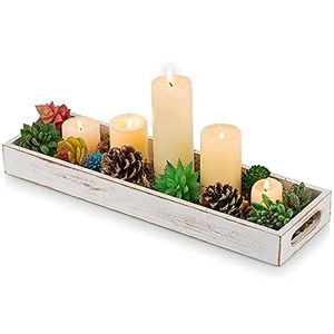 Bandeja Rectangular de Madera Hecha a Mano de Primera Calidad para Servir Alimentos y Bebidas, Bandeja de Madera Natural para Desayuno, Té, Café, Bocadillos - Product Image 6