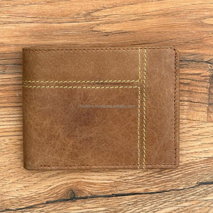 Cartera de hombre de cuero auténtico 100%, tarjetero, el mejor regalo para hombre, bolsillo de dinero de carbono hecho a mano - Product Image 2