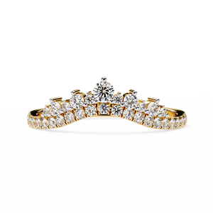 Anillo de Compromiso o Aniversario de Diamante Redondo de Diseño para Mujer, Oro de 10k, 14k, 18k, Certificado IGI - Product Image 1