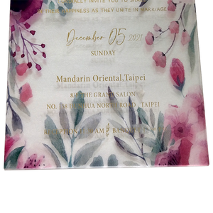 Tarjetas de Invitación de Lujo para el Día de San Valentín, Personalizadas, de Acrílico Transparente, con Estampado en Caliente Dorado y Plateado - Product Image 3