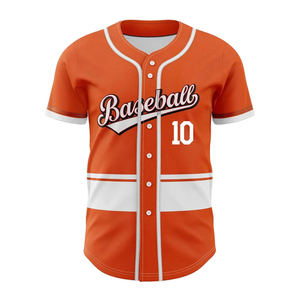 Maillots de baseball professionnels respirants par sublimation, haute qualité, vente en gros, 100 % polyester, coupe-vent, séchage rapide, personnalisables - Product Image 1