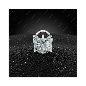 Cadeaux de Noël, diamant de laboratoire certifié GIA IGI 3 carats, chat, or fin massif, plaqué argent sterling 925, boucles d'oreilles à clous pour lui et elle - Product Image 1