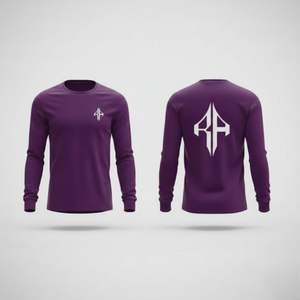 Camiseta de Manga Larga para Hombre, Cuello Redondo, 100% Algodón, Calidad Premium 2026, Estilo Oversize, Casual, Personalizable, RIVIAN ATLANTIC - Product Image 1