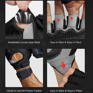 Gants de musculation unisexes de haute qualité pour la salle de sport, la routine quotidienne, le fitness, le cross-training, gants de powerlifting à doigts courts - Product Image 2