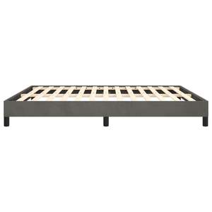 Cadre de lit king-size en contreplaqué velours gris foncé, capitonné, avec design moderne en bois d'ingénierie - Product Image 6