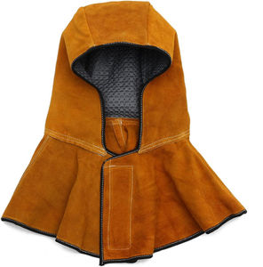 Ropa de Seguridad de Alta Calidad al por Mayor, Capucha de Seguridad Industrial de Cuero Vacuno Dividido de Alta Resistencia, Diseño Perfecto con Gorra de Soldadura - Product Image 5