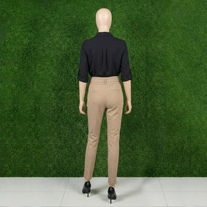 Pantalones informales de cintura alta para mujer, pantalones formales ligeros de alta calidad, pantalones de pierna recta, pantalones de negocios para viajar, diseño elástico - Product Image 2