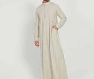 Túnicas para Hombre en Oferta, Material de Algodón y Lino, Mangas Largas, Estilo Casual Musulmán Islámico Dubai, Túnicas Transpirables para Hombre - Product Image 5