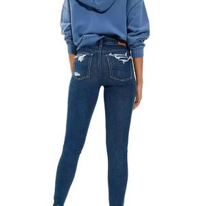 Casual Streetwear Wholesale High <b>Waist</b> Ripped Wide Leg <b>Jeans</b> Women Vintage Distressed Denim Pants Best Selling Denim <b>Jeans</b> - Product Image 2