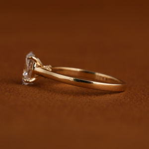 Bague Solitaire Personnalisable 1 CT Coupe Ovale Or Rose 14K Certifiée IGI Diamant de Laboratoire CVD pour Fiançailles Mariage - Product Image 2