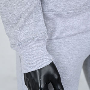 Survêtement en molleton de coton de qualité supérieure doux chaud respirant confortable fermeture éclair et survêtement ensemble pour vêtements de sport décontractés en gros - Product Image 4