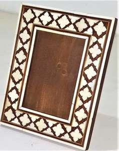 Meilleure cadre en os incrusté coloré pour photos décoratives de chambre et de mariage, fait main, pour table - Product Image 1