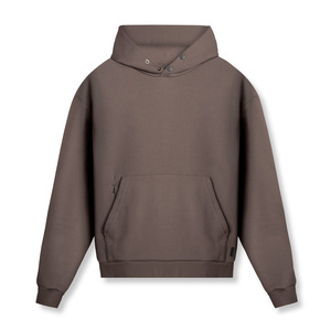 Sudadera con Capucha de Forro Polar para Hombre, Estilo Invernal, Unisex, Estampado Digital Sólido, Teñido Liso, Transpirable, Resistente al Viento, 100% Algodón - Product Image 4