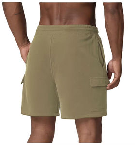 Shorts de sport texturés pour hommes en mélange 100 % coton de haute qualité avec poches, idéaux pour l'hiver, la gym et la ville - Product Image 5