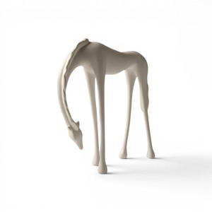 Escultura Moderna de Jirafa Alargada, Figura de Animal de Poliresina, Decoración Decorativa para Mesa, Hogar u Oficina - Product Image 1