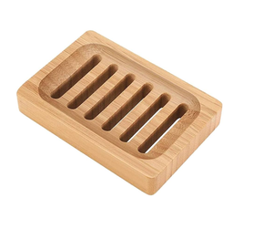 Acacia Wood Soap Holder Rectangle Customizable Natural Wooden Soap Dish Soap <b>Case</b> Drain Design Wood Soap Holder - Product Image 1