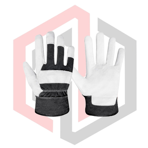 Gants de travail en cuir de chèvre pour hommes et femmes, durables, flexibles, anti-coupure, pour la lutte contre les incendies, respirants, longueur 26 cm - Product Image 1