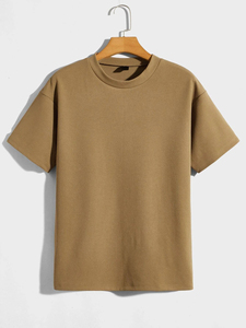 เสื้อยืดแขนสั้นผู้ชายผ้าฝ้าย 100% ระบายอากาศได้ดี ทรงหลวมใส่สบายสำหรับฤดูร้อน - ผ้าแคนวาสคุณภาพดี - Product Image 2