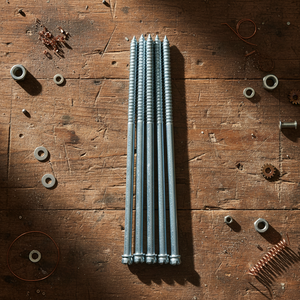 Tornillos para Madera de Doble Rosca Métrica y en Pulgadas, Cabeza Ranurada, Rosca Parcial, Clase 4.8 6.8, Acero al Carbono Zincado, Estándar DIN PDC - Product Image 1