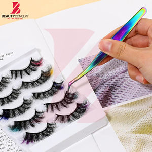 Pinzas de alta precisión para extensión de pestañas, herramienta antideslizante para injerto de pestañas naturales, herramientas de belleza para dar volumen - Product Image 2