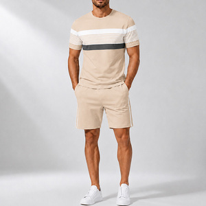 Conjunto de Pantalones Cortos y Camiseta Deportivos Casuales Estampados de Verano Unisex al por Mayor OEM, Conjunto de 2 Piezas de Algodón Transpirable - Product Image 3