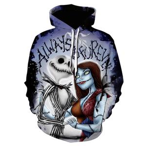 Sudadera con capucha Vintage Street Hip Hop para hombre, bordado de Halloween, cremallera completa, talla personalizada de EE. UU., algodón térmico de invierno 100%, algodón teñido liso - Product Image 1