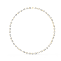 Collier tennis personnalisé en or jaune 18 carats avec diamants de laboratoire à taille mixte de 21,4 carats |   Fabricant de bijoux en marque privée