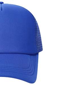 Casquette de baseball trucker bleue personnalisable, dos en maille respirante, réglable avec fermeture snapback, vierge, pour logo personnalisé, pour activités de plein air, décontractée et sportive - Product Image 3