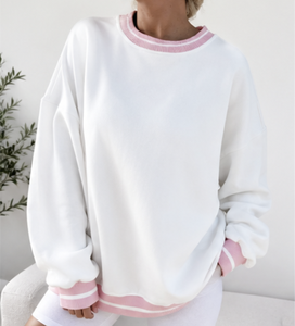 Sweat à capuche ample et décontracté pour femme, col rond, imprimé, manches longues, en molleton doux, motif lettres, collection automne/hiver - Product Image 5