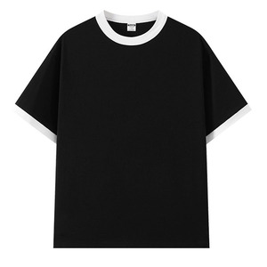 Camiseta de algodón puro con cuello redondo para mujer, novedad 2026, top de manga corta con logo personalizado, top de punto a rayas con hombros descubiertos, camisa de otoño. - Product Image 4