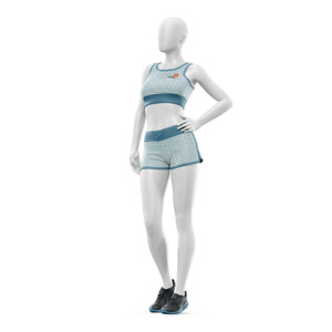 Vêtements de yoga pour filles en deux pièces, personnalisés, écologiques, légers, taille mi-haute, extensibles, respirants, extensibles dans les quatre sens, vente en gros - Product Image 5
