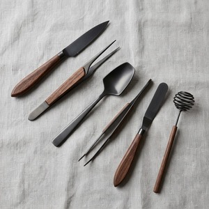 Ensemble d'ustensiles de chef Altomme Instruments, 6 pièces, manches en bois, acier inoxydable noir mat, outils de chef, lavage à la main, professionnel - Product Image 3