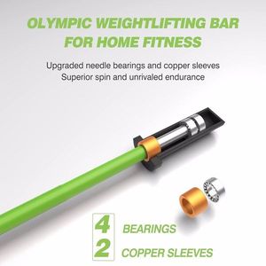 For Olympic 4Ft Solid Iron Fitness Barbells Weightlifting Barbell with Bar Plates - Product Image 3