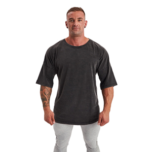 T-shirts pour hommes vintage effet usé délavé à l'acide avec impression graphique personnalisée 100% coton avec sérigraphie – Prix abordable, vente en gros - Product Image 1
