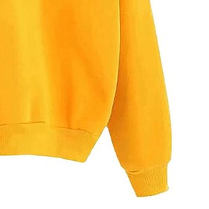 เสื้อฮู้ดสีเหลืองแบบยูนิเซ็กซ์ ทรงโอเวอร์ไซส์ สวมใส่สบาย ผลิตจากผ้าถักโพลีเอสเตอร์/คอตตอน ระบายอากาศได้ดี เหมาะสำหรับฤดูหนาว เป็นมิตรต่อสิ่งแวดล้อม - Product Image 3