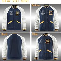 Veste universitaire Shuja Sports personnalisée pour homme, en laine, coupe-vent, col montant, simple boutonnage, style urbain, avec patch en chenille et lettres brodées