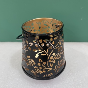 Artisan Design L666 Decorative Metal Candle <b>Holder</b> Lantern Hollow Floral Design <b>Tealight</b> <b>Holder</b> Home Decor - Product Image 6