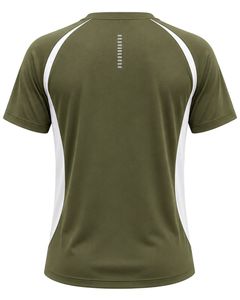 Olive Green And White Quick Dry <b>Polyester</b> Sports T <b>Shirt</b> For Men Custom Team Training Running Jersey Tee Breathable Gym Wear Pro - Product Image 2