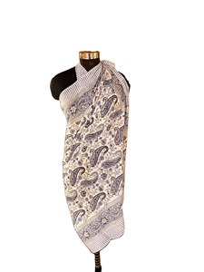 Paisley imprimé fait à la main indien bloc imprimé 100% Voile léger bohème très élégant imprimé sarongs indien écharpes paréo - Product Image 4