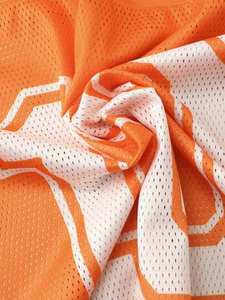 Camiseta de Fútbol Naranja al por Mayor, 10 Unidades, Uniforme de Equipo Unisex de Malla, Logotipo Personalizado, Proveedor de Ropa Deportiva OEM - Product Image 4