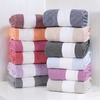 Ensemble de serviettes de bain turques Elmas Luxury 100% coton Serviette de plage tissée sans sable Jacquard personnalisée Personnalisez votre logo