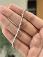 Bracelet tennis classique de prestige en diamant de laboratoire certifié IGI à quatre griffes, bijou de luxe sophistiqué pour mariée, cadeau de fête