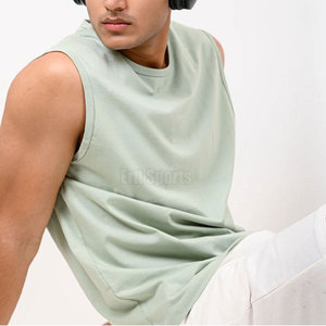 Débardeur de sport respirant et à séchage rapide pour hommes, vente en gros, prix bas, sans manches, pour l'entraînement - Product Image 3