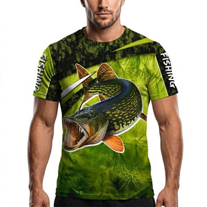 Camiseta de Pesca Personalizada con Estampado por Sublimación, Camiseta de Pesca para Hombre, Ropa Deportiva para Exteriores, Ropa de Pesca Transpirable - Product Image 1