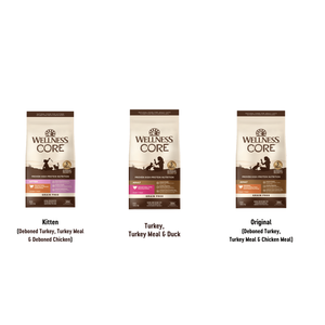 Nourriture sèche WELLNESS CORE (sans céréales) pour chats, repas de dinde, 5 lb - Product Image 1