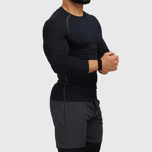 Camiseta de Compresión de Manga Larga para Hombre, Estilo 2026, Color Liso, Algodón y Elastano, Cuello Redondo, en Oferta a Precios Bajos - Product Image 5