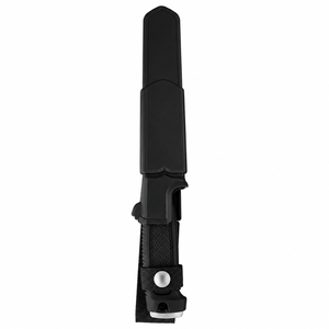 Black Fixed Blade <b>Outdoor</b> Knives with Silver Blade Ergonomic Textured Handle Black Protective Sheath and Belt Strap for Camping - Product Image 5