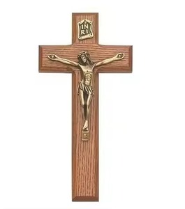 Croix murale décorative en métal durable, en promotion, pour salon intérieur, baptême, usage religieux, crucifix d'église - Product Image 4