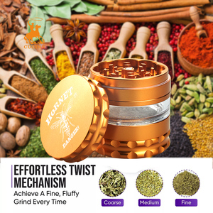 Custom Aluminum Alloy Cigarette Grinder 4 Layer Tobacco Crusher Portable <b>Smoking</b> Accessory OEM ODM Logo - Product Image 4